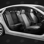 Авточехлы для Peugeot Expert Tepee 2 с 2007-2016 г., 3 места, фургон, перфорация, экокожа, цвет светло-серый, тёмно-серый - Фото 5