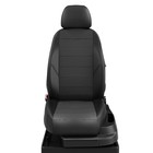 Авточехлы для Skoda Fabia 2 с 2007-2010 г., хэтчбек, седан, универсал, экокожа, жаккард, цвет чёрный - Фото 1