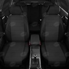 Авточехлы для Skoda Fabia 2 с 2007-2010 г., хэтчбек, седан, универсал, экокожа, жаккард, цвет чёрный - Фото 3