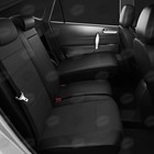 Авточехлы для Skoda Fabia 2 с 2007-2010 г., хэтчбек, седан, универсал, экокожа, жаккард, цвет чёрный - Фото 6