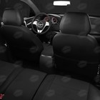 Авточехлы для Skoda Fabia 2 с 2007-2010 г., хэтчбек, седан, универсал, экокожа, жаккард, цвет чёрный - Фото 7