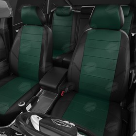 

Авточехлы для ГАЗ Газель Next с 2013-2023 г., 3 места, фургон, перфорация, экокожа, цвет зелёный, чёрный