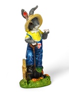 Садовая фигура из полистоуна «Зайчик дачник с бабочкой», 49×18×22 см - Фото 5