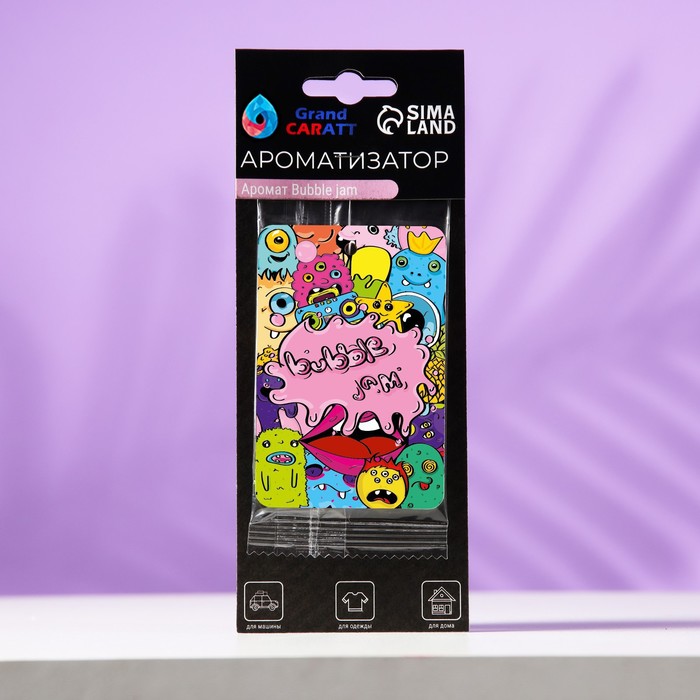 Ароматизатор для машины Grand Caratt, Бабл Гам, подвесной, картонный
