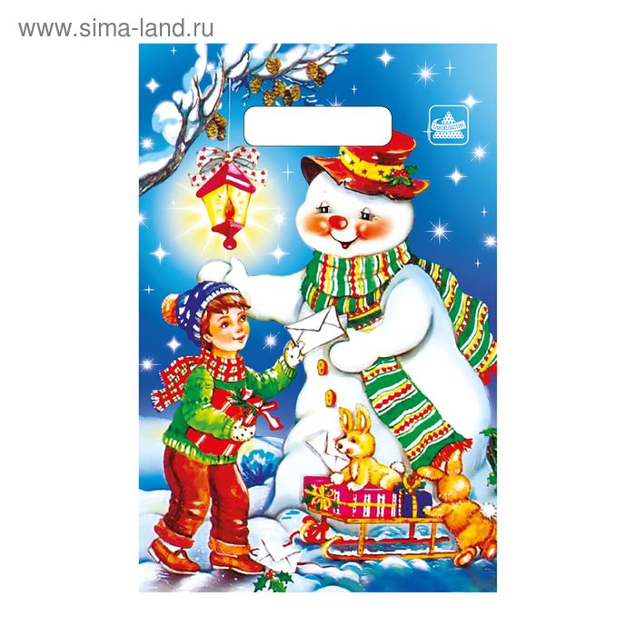 Пакет"Новогодняя почта" полиэтиленовый, с вырубной ручкой, 20х30 см, 30 мкм - Фото 1