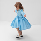 Платье для девочки MINAKU: Cotton collection цвет голубой, рост 104 - Фото 4