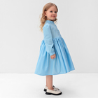 Платье для девочки MINAKU: Cotton collection цвет голубой, рост 104 - Фото 5