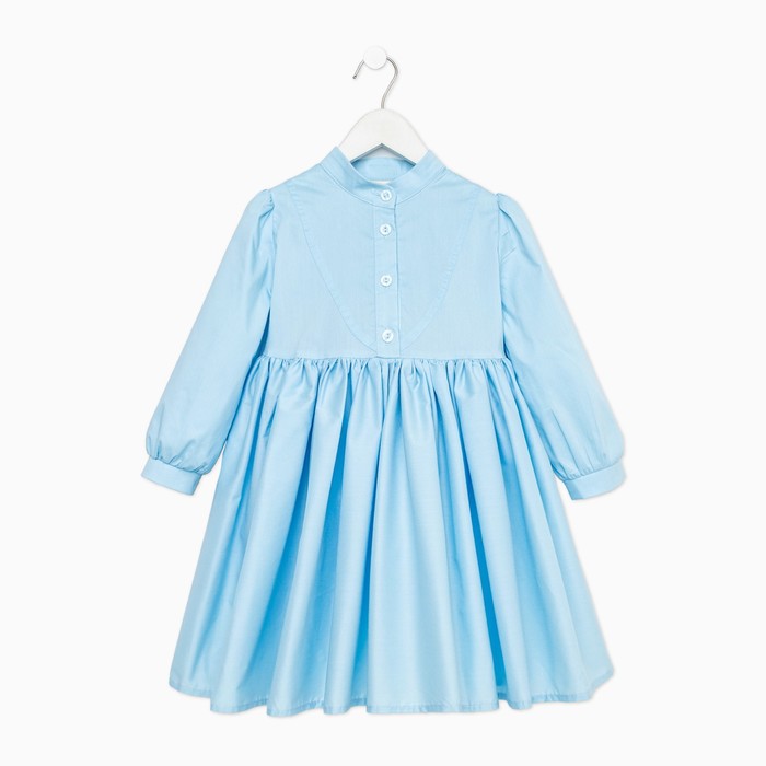 Платье для девочки MINAKU: Cotton collection цвет голубой, рост 122 - фото 1886823006