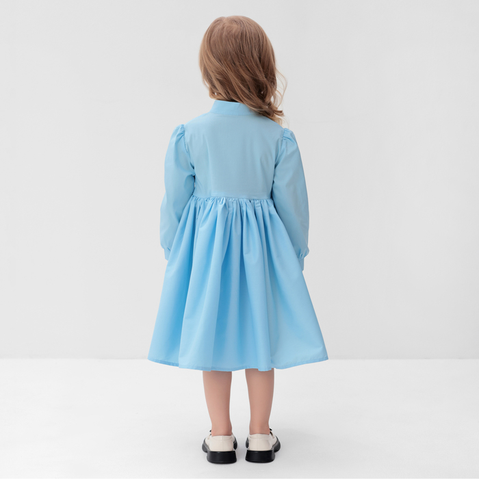 Платье для девочки MINAKU: Cotton collection цвет голубой, рост 122 - фото 1907427676