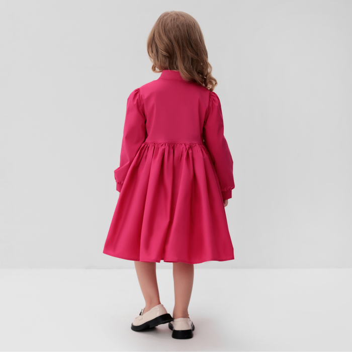 Платье для девочки MINAKU: Cotton collection цвет фуксия, рост 110 - фото 1907427687