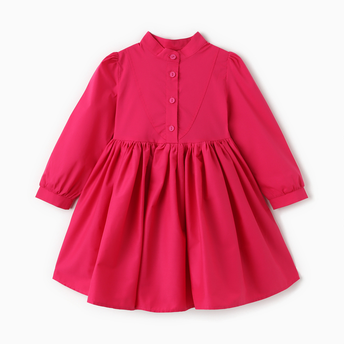 Платье для девочки MINAKU: Cotton collection цвет фуксия, рост 122 - фото 1907427697