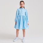Платье для девочки MINAKU: Cotton collection, голубое, рост 128 см - Фото 7