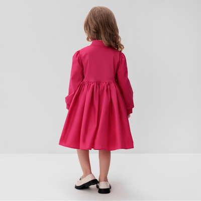 Платье для девочки MINAKU: Cotton collection, фуксия, рост 116 см