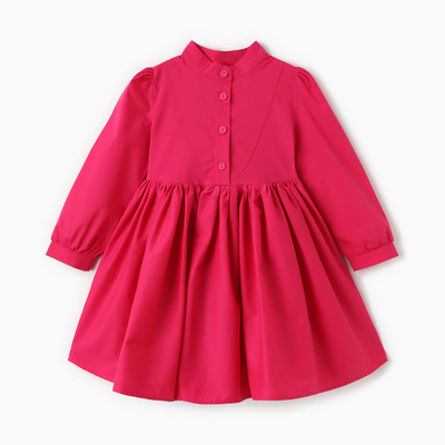 Платье для девочки MINAKU: Cotton collection, фуксия, рост 116 см