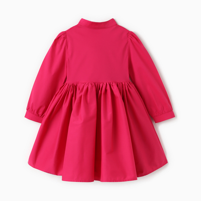 Платье для девочки MINAKU: Cotton collection, фуксия, рост 116 см