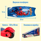 Самокат детский складной «Человек-Паук», колеса PU 120/80 мм, ABEC 7, цвет красный - Фото 3