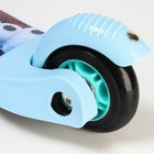 Самокат детский складной «Холодное сердце», колеса PU 120/80 мм, ABEC 7, цвет голубой - фото 6586527