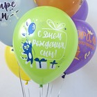 Шар латексный 12'' «С ДР! Король песочницы!», шелкография, 1-сторонний, 5 дизайнов, набор 25 шт., МИКС - фото 23581657