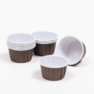 Форма для выпечки кекосв бумажная UPAK LAND «Маффин», 3.8×3 см, одноразовая, коричневая