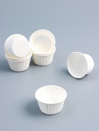 Форма для выпечки кексов бумажная UPAK LAND «Маффин», 5×4 см, одноразовая, белая - Фото 1