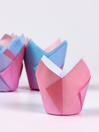 Форма для выпечки кексов бумажная UPAK LAND «Тюльпан», 5×8 см, одноразовая, розовая - Фото 1