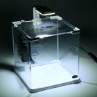 Аквариум-нано прямоугольный + фильтр HL-BT200 и LED лампа I-20, 15л, белый - Фото 2