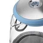 УЦЕНКА Чайник электрический ENERGY E-279, стекло, 1.5 л, 2200 Вт, голубой - Фото 2