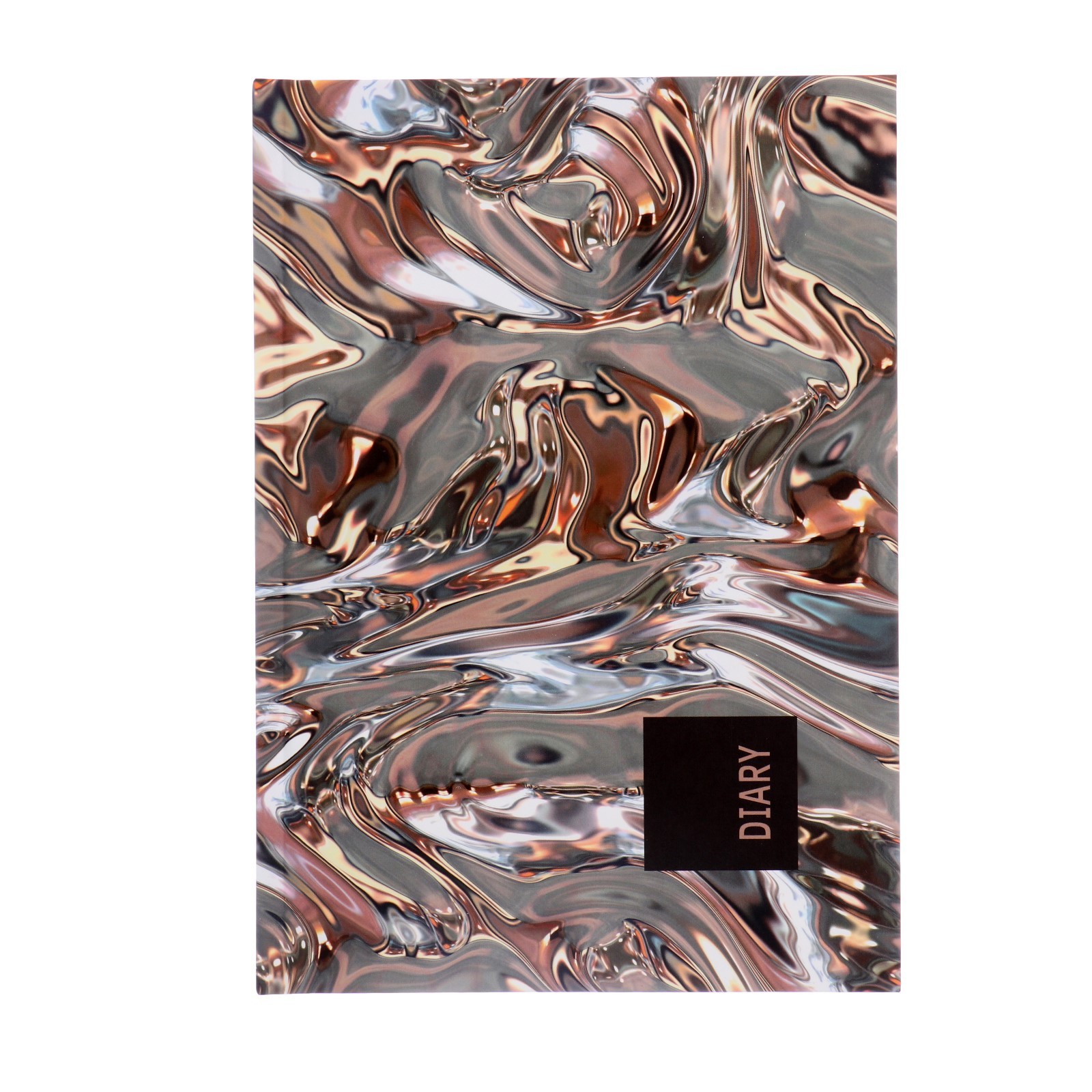 Ежедневник недатированный А5, 128 листов, \"Золотые волны\", ламинация ...