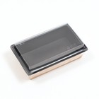 Салатник с купольной крышкой, черный, 20 х 12 х 5 см, 0,8 л (комплект 10 шт) - фото 25899150