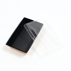 Салатник с купольной крышкой, черный, 20 х 12 х 5 см, 0,8 л (комплект 10 шт) - фото 25899151