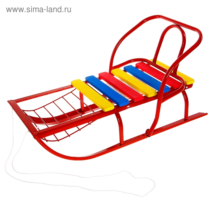 Санки «Вятские-6 ш», цвет красный