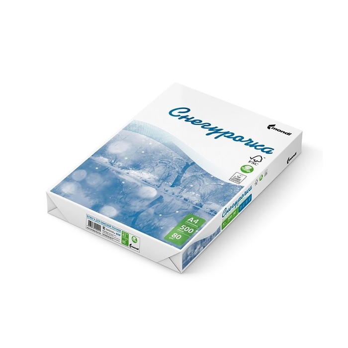 УЦЕНКА Бумага А4, 500 л, Снегурочка, 80 г/м2, белизна 146% CIE, класс C (цена за 500 листов) - Фото 1