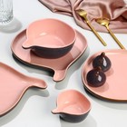 Тарелка керамическая «Инжир», 22.5 х 26.5 см, цвет розовый - Фото 5
