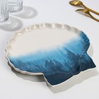 Блюдо керамическое для подачи «Морская ракушка», 27 х 25 см, цвет белый - фото 4350307