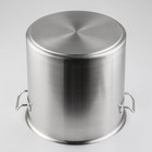 Кастрюля Hanna Knövell HoReCa, 25 л, толщина 0.8 мм, 201 сталь, дно 3 мм, с крышкой, с теплораспределительным слоем, индукция, нержавеющая столь - Фото 3