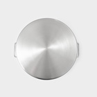 Кастрюля Hanna Knövell HoReCa, 30 л, толщина 0.8 мм, 201 сталь, дно 3.2 мм, с крышкой, с теплораспределительным слоем, индукция, нержавеющая сталь - Фото 5