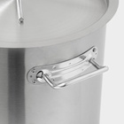 Кастрюля Hanna Knövell HoReCa, 30 л, толщина 0.8 мм, 201 сталь, дно 3.2 мм, с крышкой, с теплораспределительным слоем, индукция, нержавеющая сталь - Фото 6