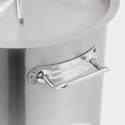 Кастрюля Hanna Knövell HoReCa, 20 л, толщина 0.8 мм, 201 сталь, с крышкой, нержавеющая сталь - Фото 6