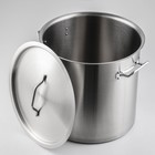 Кастрюля Hanna Knövell HoReCa, 25 л, толщина 0.8 мм, 201 сталь, с крышкой, нержавеющая сталь - Фото 2