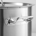 Кастрюля Hanna Knövell HoReCa, 25 л, толщина 0.8 мм, 201 сталь, с крышкой, нержавеющая сталь - Фото 4