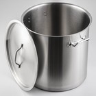 Кастрюля Hanna Knövell HoReCa, 30 л, толщина 0.8 мм, 201 сталь, с крышкой, нержавеющая сталь - Фото 2