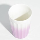 Стакан керамический граненый «Градиент», 230 мл, цвет белый - фото 4350369