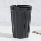 Стакан керамический граненый «Черный», 230 мл, цвет чёрный - Фото 1