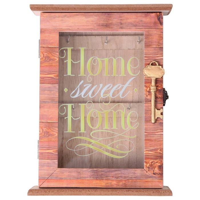 Ключница с дверкой "Home sweet home", 5,5 х 18 х 24 см - фото 1908889233