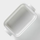 Мармит из жаропрочной керамики двойной Magistro «Эстет», 1,1 л, 26,5×16×6,5 см, цвет белый - фото 4350481