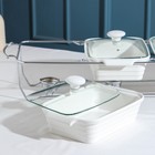 Мармит из жаропрочной керамики тройной Magistro «Бланш», 1.1 л, 26×16.5×6 см - Фото 2