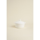 Кастрюля из жаропрочной керамики Доляна «Бруно», 750 мл, 19×16×7,5 см, цвет белый - фото 9694925