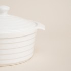 Кастрюля SL Home «Санторини», 750 мл, 19×16×7.5 см, жаропрочная керамика, белая - Фото 4
