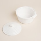 Кастрюля SL Home «Санторини», 750 мл, 19×16×7.5 см, жаропрочная керамика, белая - Фото 5