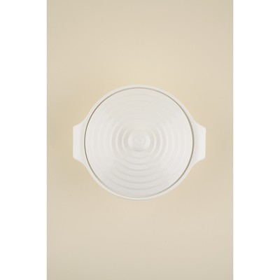 Кастрюля SL Home «Санторини», 1.57 л, 24.5×21.5×8 см, жаропрочная керамика, белая